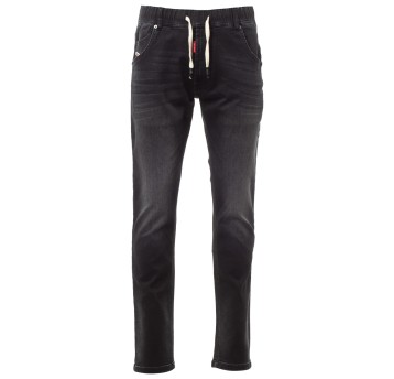 SPODNIE JEANSOWE LOS ANGELES - CZARNY