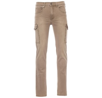 SPODNIE JEANSOWE Z KIESZENIAMI HUMMER - KHAKI