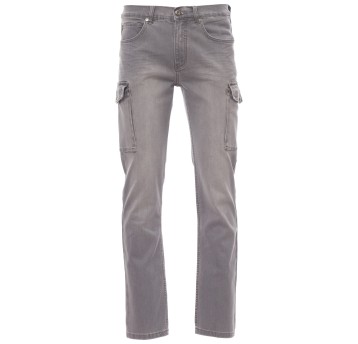 SPODNIE JEANSOWE Z KIESZENIAMI HUMMER - SZARY STALOWY