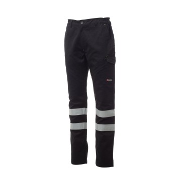 SPODNIE ODBLASKOWE CAŁOROCZNE UNISEX WORKER REFLEX - CAŁKIEM CZARNY