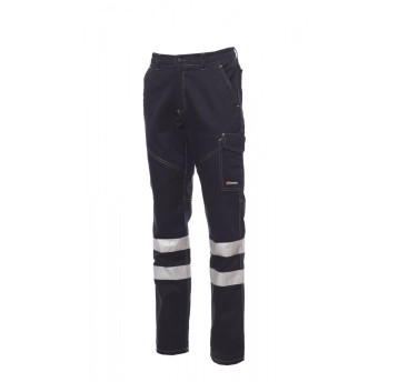 SPODNIE ODBLASKOWE CAŁOROCZNE UNISEX WORKER REFLEX - GRANATOWY