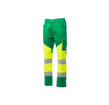 SPODNIE ODBLASKOWE CAŁOROCZNE UNISEX WORKING - ŻÓŁTY FLUO/ŻELOWY ZIELONY
