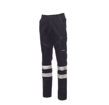 SPODNIE ODBLASKOWE OCIEPLANE UNISEX WORKER WINTER REFLEX - GRANATOWY