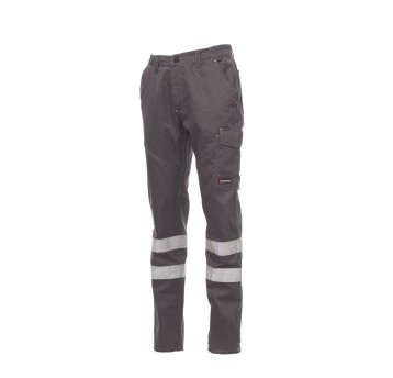 SPODNIE ODBLASKOWE OCIEPLANE UNISEX WORKER WINTER REFLEX - ZADYMIONY