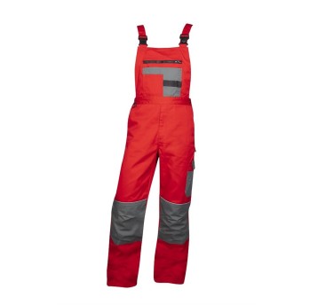 SPODNIE OGRODNICZKI 2STRONG 03 - CZERWONO-SZARY