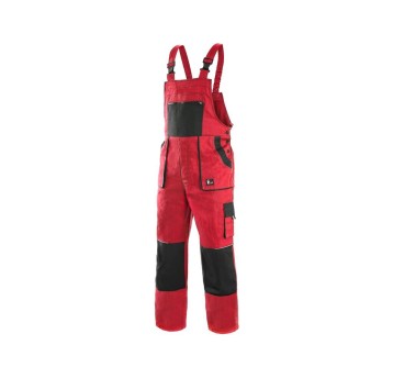 SPODNIE OGRODNICZKI CXS LUXY ROBIN MĘSKIE - CZERWONO-CZARNY