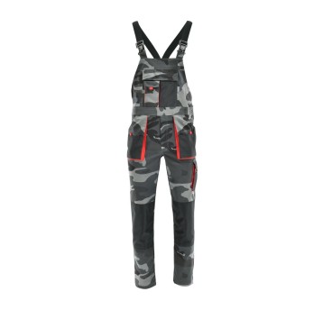 SPODNIE OGRODNICZKI KING SZARY CAMO