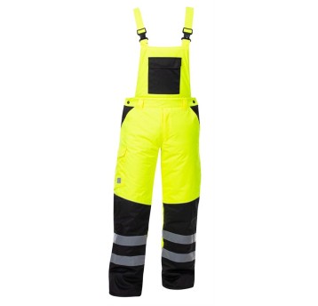 SPODNIE OGRODNICZKI OSTRZEGAWCZE HOWARD ZIMOWE - ŻÓŁTE