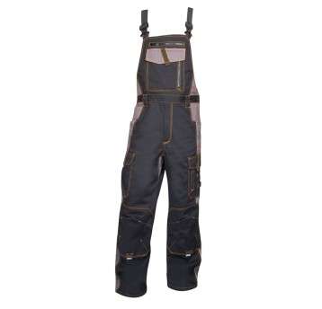 SPODNIE OGRODNICZKI VISION 03 - CZARNO-SZARY - 183-190CM