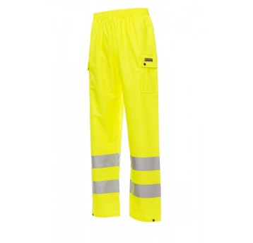 SPODNIE PRZECIWDESZCZOWE ODBLASKOWA MĘSKIE RIVER-PANTS - ŻÓŁTY FLUO