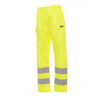 SPODNIE PRZECIWDESZCZOWE ODBLASKOWE MĘSKIE HURRICANE-PANTS - ŻÓŁTY FLUO