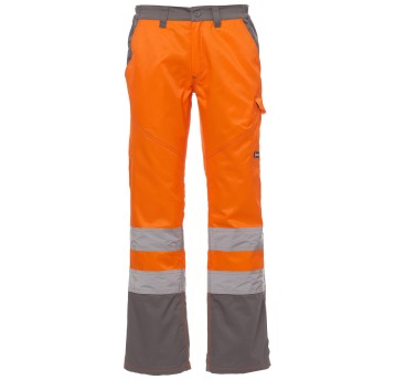 SPODNIE ROBOCZE CHARTER POLAR - POMARAŃCZOWY FLUO-SZARY STALOWY