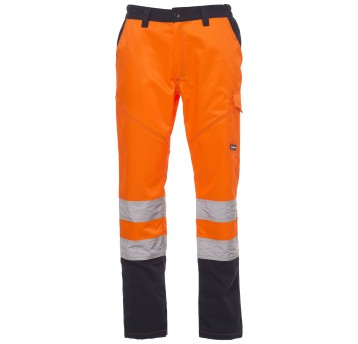 SPODNIE ROBOCZE CHARTER - POMARAŃCZOWY FLUO-GRANATOWY