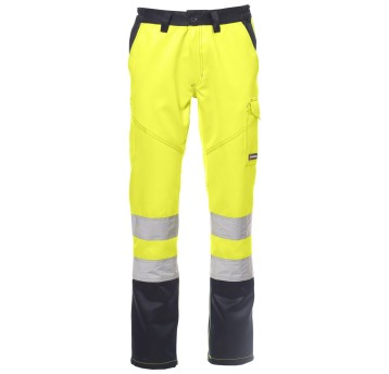 SPODNIE ROBOCZE CHARTER-WINTER - ŻÓŁTY FLUO-GRANATOWY