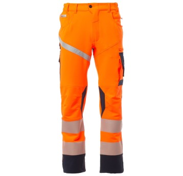 SPODNIE ROBOCZE NEXT 4W HI-VI - POMARAŃCZOWY FLUO-GRANATOWY