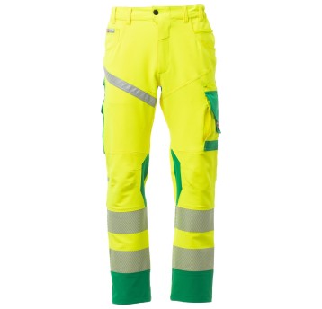 SPODNIE ROBOCZE NEXT 4W HI-VI - ŻÓŁTY FLUO-ŻELOWY ZIELONY