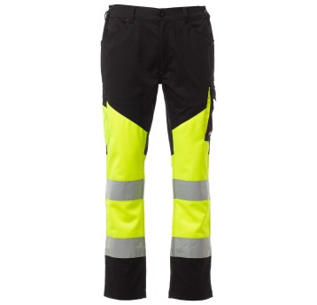 SPODNIE ROBOCZE WORKING SUMMER - ŻÓŁTY FLUO-CZARNY