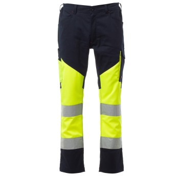 SPODNIE ROBOCZE WORKING SUMMER - ŻÓŁTY FLUO-GRANATOWY