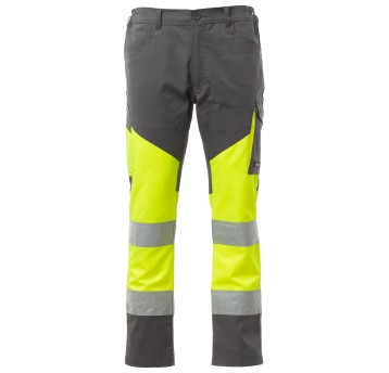 SPODNIE ROBOCZE WORKING SUMMER - ŻÓŁTY FLUO - ZADYMIONY