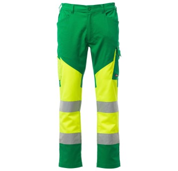 SPODNIE ROBOCZE WORKING SUMMER - ŻÓŁTY FLUO-ŻELOWY ZIELONY