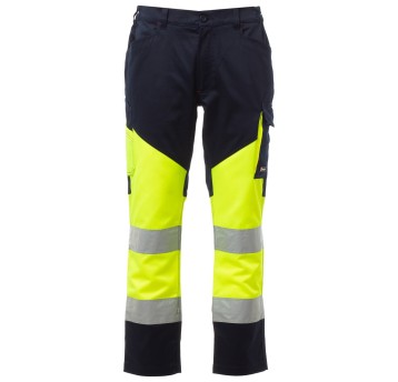 SPODNIE ROBOCZE WORKING - ŻÓŁTY FLUO-GRANATOWY