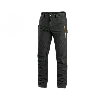 SPODNIE SOFTSHELL CXS AKRON MĘSKIE HV ŻÓŁTE/POMARAŃCZ. ELEM.