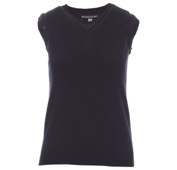 SWETER BEZ RĘKAWÓW W SEREK DESK LADY - GRANATOWY