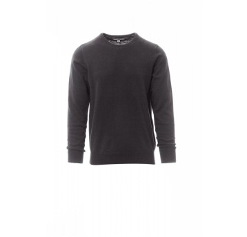 SWETER DEKOLT OKRĄGŁY UNISEX FLY MELANGE - SZARY POPIELATY MELANŻ