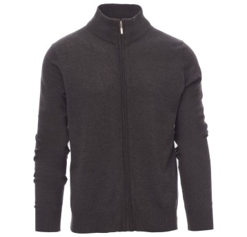 SWETER NA ZAMEK BOARDING MELANGE - SZARY POPIELATY MELANŻ