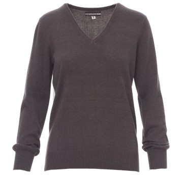 SWETER W SEREK BUSINESS LADY MELANGE - SZARY POPIELATY MELANŻ