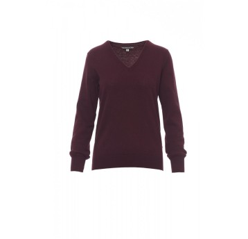 SWETER W SEREK DAMSKI BUSINESS LADY - BORDOWY