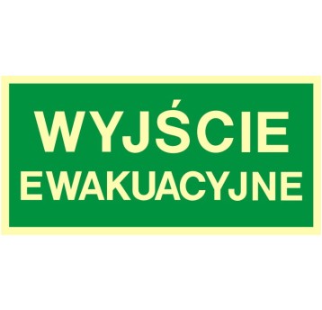 ZNAK EWAKUACYJNY-WYJŚCIE EWAKUACYJNE-AA 001 CE PS