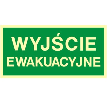 ZNAK EWAKUACYJNY - WYJŚCIE EWAKUACYJNE - AA 001 CE PS