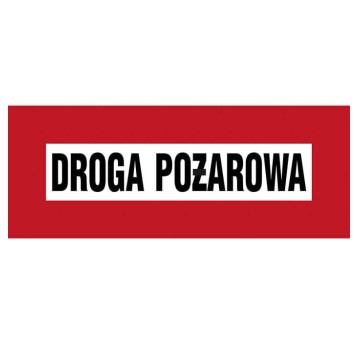 ZNAK PRZECIWPOŻAROWY - DROGA POŻAROWA - BC 109 BR PN